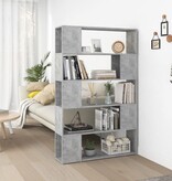 VidaXL Boekenkast/kamerscherm 100x24x155 cm bewerkt hout betongrijs