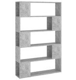 VidaXL Boekenkast/kamerscherm 100x24x155 cm bewerkt hout betongrijs