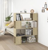 VidaXL Boekenkast/kamerscherm 100x24x124 cm sonoma eikenkleurig