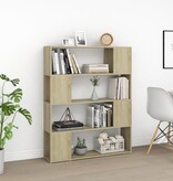 VidaXL Boekenkast/kamerscherm 100x24x124 cm sonoma eikenkleurig