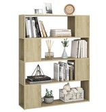 VidaXL Boekenkast/kamerscherm 100x24x124 cm sonoma eikenkleurig