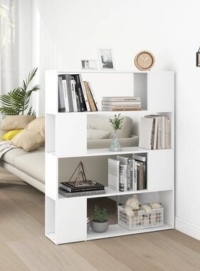 VidaXL Boekenkast/kamerscherm 100x24x124 cm wit