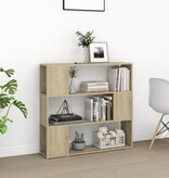 VidaXL vidaXLBoekenkast/kamerscherm 100x24x94 cm sonoma eikenkleurig