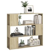 VidaXL vidaXLBoekenkast/kamerscherm 100x24x94 cm sonoma eikenkleurig