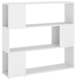 VidaXL Boekenkast/kamerscherm 100x24x94 cm wit