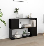 VidaXL Boekenkast 100x24x63 cm spaanplaat zwart