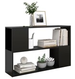 VidaXL Boekenkast 100x24x63 cm spaanplaat zwart