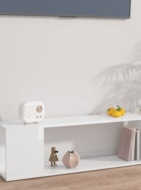 VidaXL Tv-meubel 100x24x32 cm bewerkt hout hoogglans wit