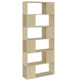 VidaXL Boekenkast/kamerscherm 80x24x186 cm bewerkt hout sonoma eiken