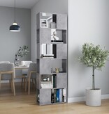 VidaXL Boekenkast/kamerscherm 60x24x186 cm bewerkt hout betongrijs