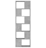 VidaXL Boekenkast/kamerscherm 60x24x186 cm bewerkt hout betongrijs