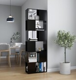 VidaXL Boekenkast/kamerscherm 60x24x186 cm bewerkt hout zwart