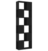 VidaXL Boekenkast/kamerscherm 60x24x186 cm bewerkt hout zwart