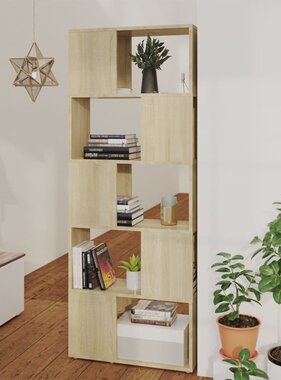 VidaXL Boekenkast/kamerscherm 60x24x155 cm sonoma eikenkleurig