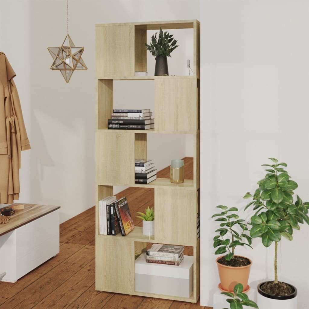 VidaXL Boekenkast/kamerscherm 60x24x155 cm sonoma eikenkleurig