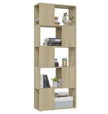 VidaXL Boekenkast/kamerscherm 60x24x155 cm sonoma eikenkleurig