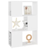 VidaXL Boekenkast/kamerscherm 60x24x94 cm bewerkt hout wit