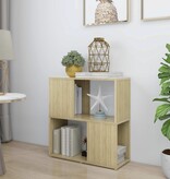VidaXL Boekenkast 60x24x63 cm bewerkt hout sonoma eikenkleurig