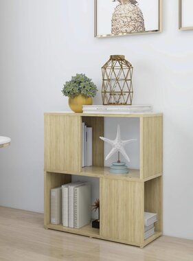 VidaXL Boekenkast 60x24x63 cm bewerkt hout sonoma eikenkleurig