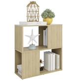 VidaXL Boekenkast 60x24x63 cm bewerkt hout sonoma eikenkleurig