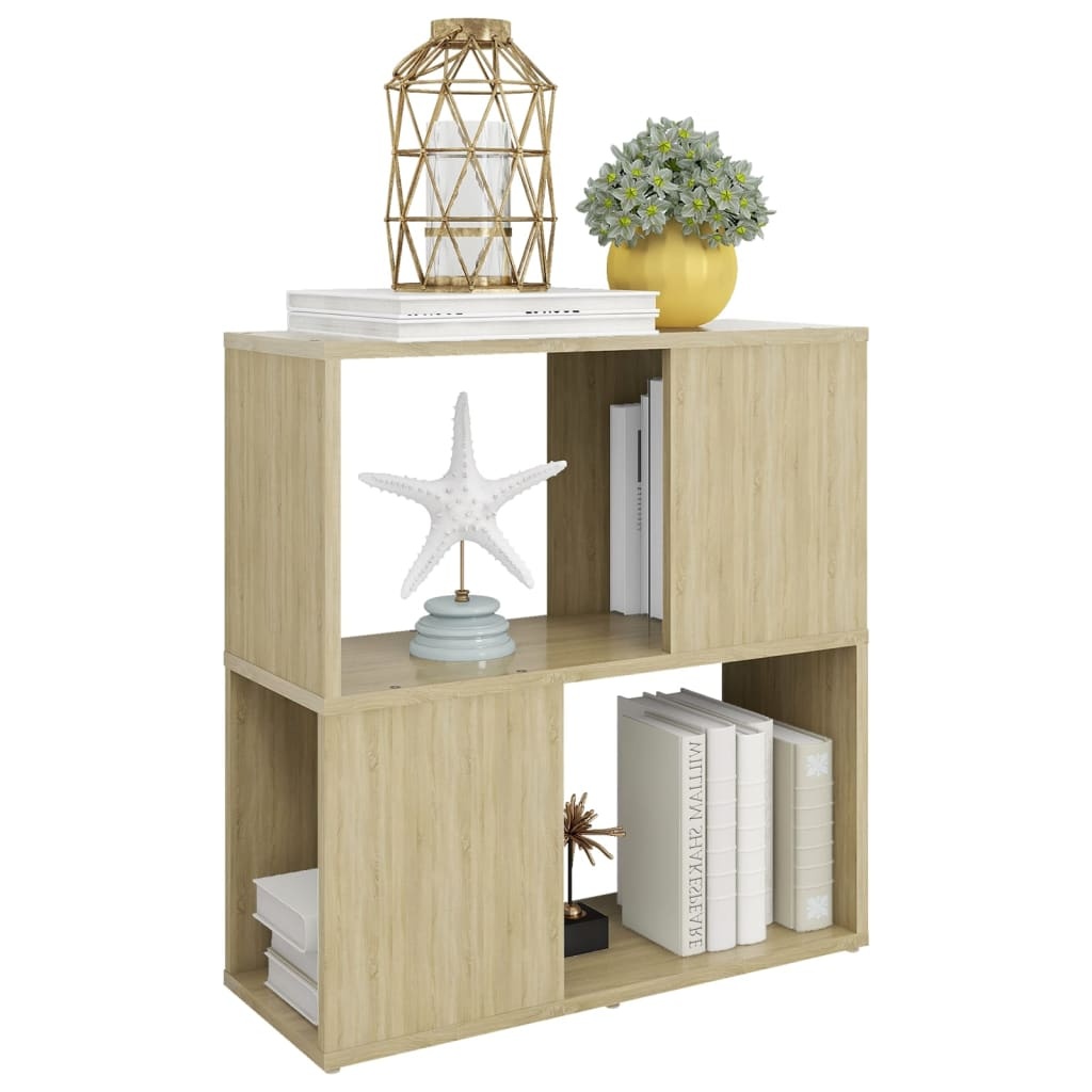 VidaXL Boekenkast 60x24x63 cm bewerkt hout sonoma eikenkleurig