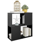 VidaXL Boekenkast 60x24x63 cm bewerkt hout zwart