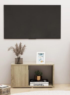 VidaXL Tv-meubel 60x24x32 cm bewerkt hout sonoma eikenkleurig