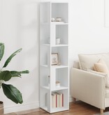 VidaXL Hoekkast 33x33x164,5 cm bewerkt hout wit