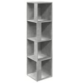 VidaXL Hoekkast 33x33x132 cm bewerkt hout betongrijs