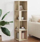 VidaXL Hoekkast 33x33x132 cm bewerkt hout sonoma eikenkleurig