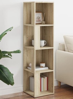 VidaXL Hoekkast 33x33x132 cm bewerkt hout sonoma eikenkleurig