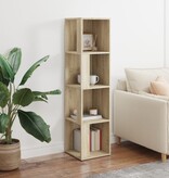 VidaXL Hoekkast 33x33x132 cm bewerkt hout sonoma eikenkleurig