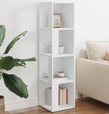 VidaXL Hoekkast 33x33x132 cm bewerkt hout wit