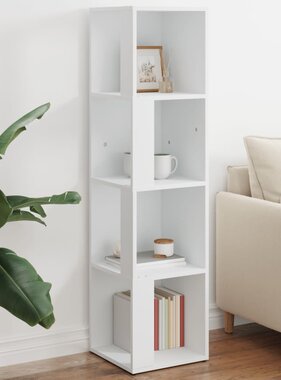 VidaXL Hoekkast 33x33x132 cm bewerkt hout wit