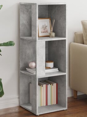 VidaXL Hoekkast 33x33x100 cm bewerkt hout betongrijs