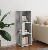 VidaXL Hoekkast 33x33x100 cm bewerkt hout betongrijs