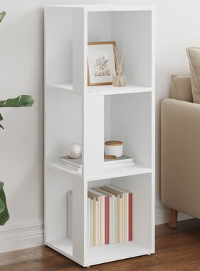 VidaXL Hoekkast 33x33x100 cm bewerkt hout wit