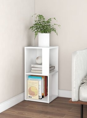 VidaXL Hoekkast 33x33x67 cm bewerkt hout wit