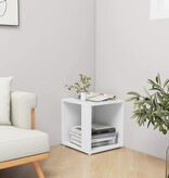 VidaXL Bijzettafel 33x33x34,5 cm bewerkt hout wit