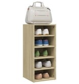 VidaXL Schoenenkasten 2 st 31,5x35x70 cm spaanplaat sonoma eikenkleur