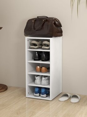 VidaXL Schoenenkast 31,5x35x70 cm bewerkt hout wit