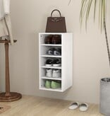 VidaXL Schoenenkast 31,5x35x70 cm bewerkt hout wit