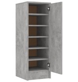VidaXL Schoenenkast 32x35x92 cm bewerkt hout betongrijs