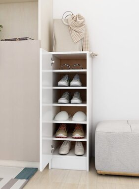 VidaXL Schoenenkast 32x35x92 cm bewerkt hout wit