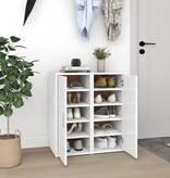 VidaXL Schoenenkasten 2 st 32x35x70 cm bewerkt hout wit