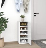 VidaXL Schoenenkast 32x35x70 cm bewerkt hout wit
