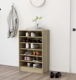 VidaXL Schoenenkast 60x35x92 cm bewerkt hout sonoma eikenkleurig