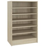 VidaXL Schoenenkast 60x35x92 cm bewerkt hout sonoma eikenkleurig