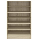 VidaXL Schoenenkast 60x35x92 cm bewerkt hout sonoma eikenkleurig