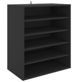 VidaXL Schoenenkast 60x35x70 cm bewerkt hout zwart